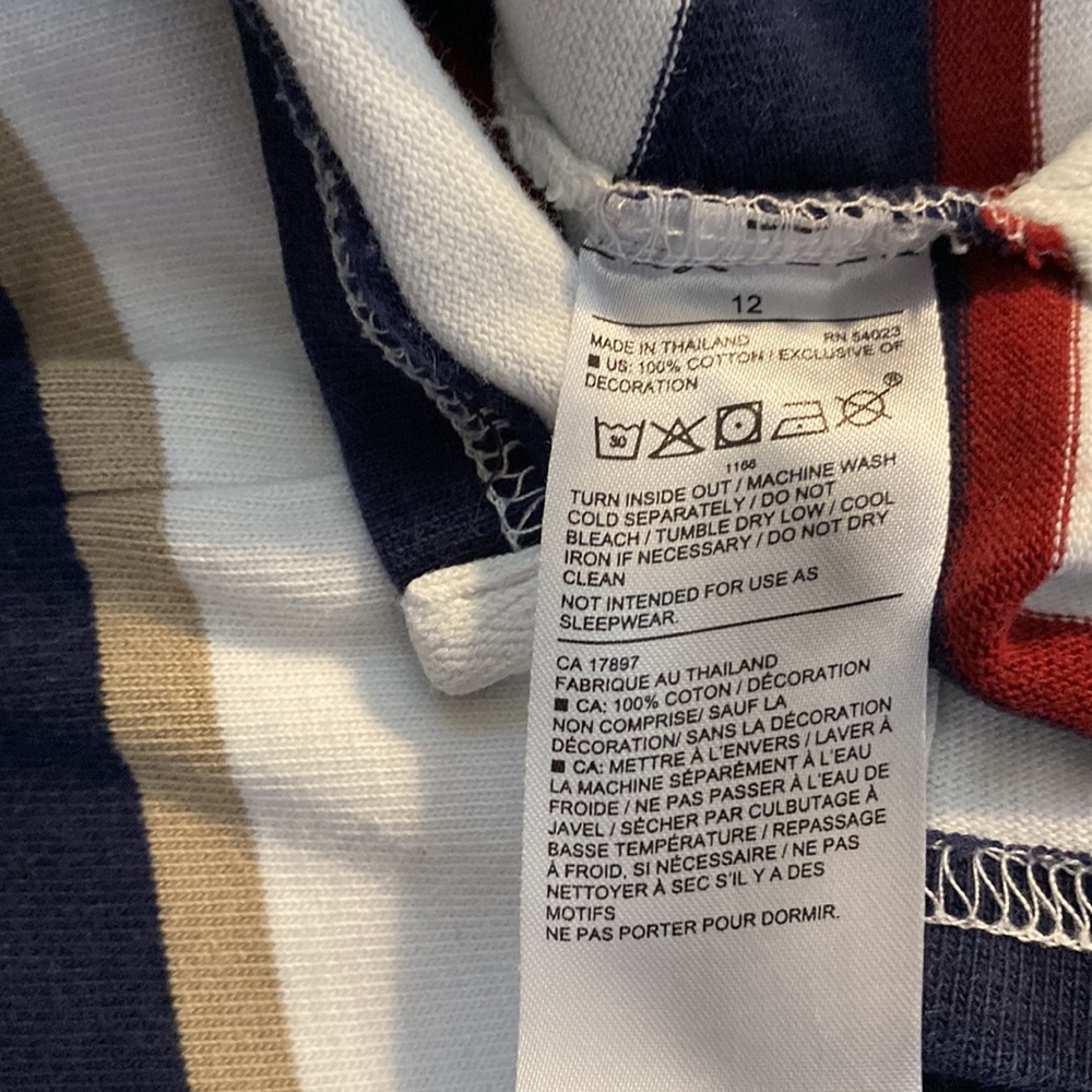 Janie & Jack Boys Rugby Striped Shirt Size 12 - Picture 6 of 7